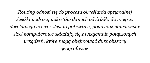 Co to jest routing i dlaczego jest potrzebny?