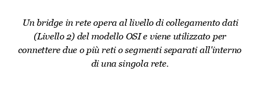 Come funziona il bridge nel networking?