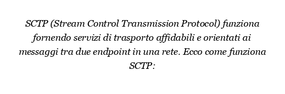 Come funziona l'SCTP?