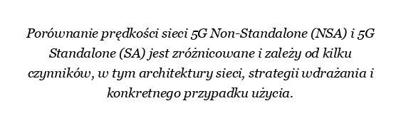 Czy 5G NSA jest szybsze niż 5G SA?