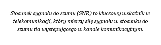 Jaki jest optymalny współczynnik SNR?