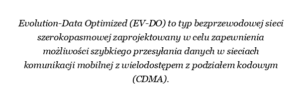 Jaki jest typ sieci EVDO?