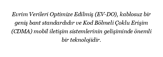 Mobil iletişimde EVDO nedir?