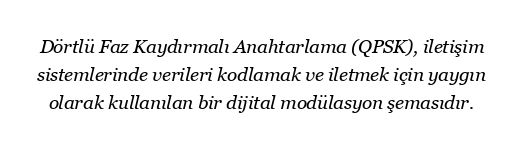 QPSK'nin kullanımı nedir?