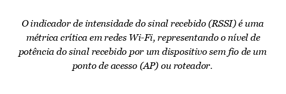 Qual é o melhor sinal RSSI para WIFI?