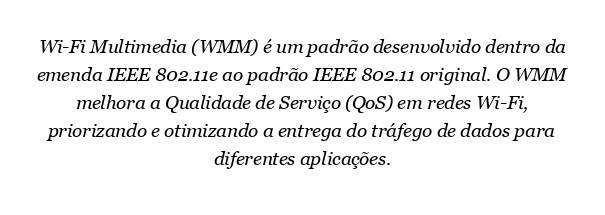 Qual é o significado de WMM em Wi-Fi?