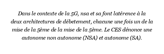 Que signifient NSA et SA dans la 5G ?