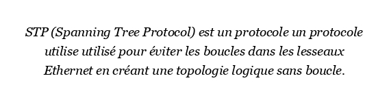 Qu’est-ce que STP et ses types ?
