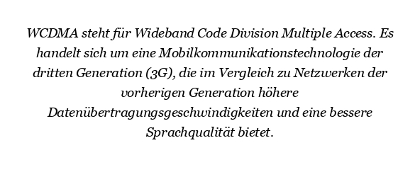 Was bedeutet WCDMA?