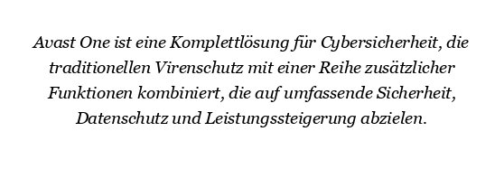 Was ist der Unterschied zwischen Avast One und Avast Security?