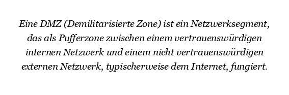 Was ist der Unterschied zwischen DMZ und Nicht-DMZ?