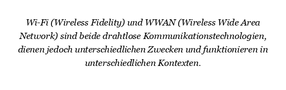 Was ist der Unterschied zwischen WLAN und WWAN?