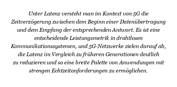 Was ist die Latenzanforderung bei 5G?