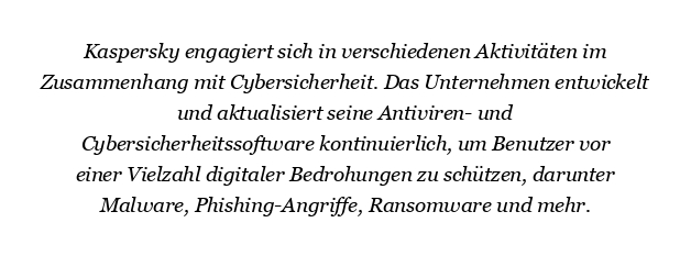 Was macht Kaspersky?