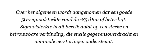 Wat is een goede 5G-signaalsterkte?