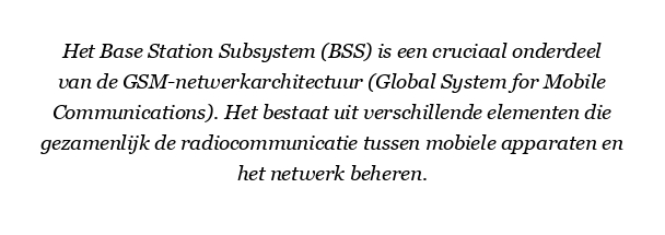Wat zijn elementen van het basisstationsubsysteem van GSM?