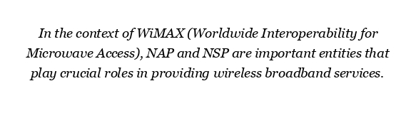 What is NAP & NSP in Wimax ? How it Works ?