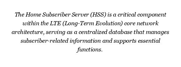 What is the HSS in LTE?