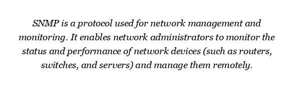 What is the difference between SNMP and SMTP?