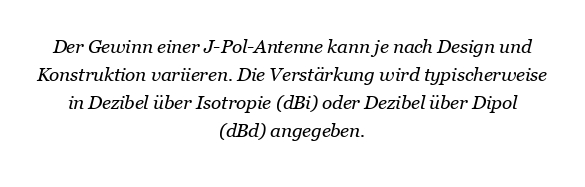 Wie viel Gewinn hat eine J-Pol-Antenne?