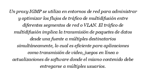 ¿Para qué se utiliza un proxy IGMP?